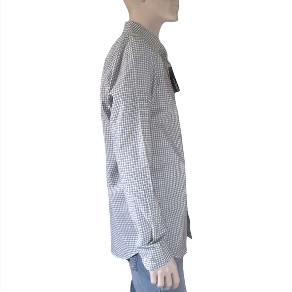 Banana Republic Dress Shirt Slim Fit Long Sleeve 100% Cotton Window pane Check - Picture 2 of 16